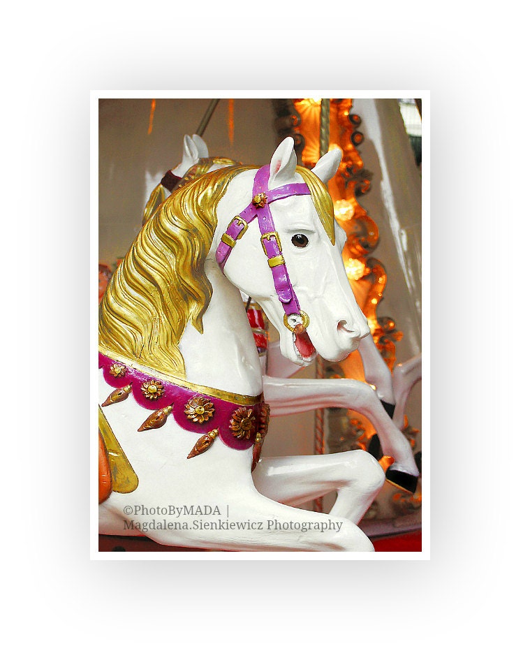 Carousel Horse 5x7 inch (13x18 cm)  merry-go-round Fine Art Photography - Home decor - Gift Idea - PhotoByMADA