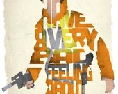 STANDARD SIZE Star Wars Luke Skywalker typography print based on a quote from the movie The Empire Strikes Back