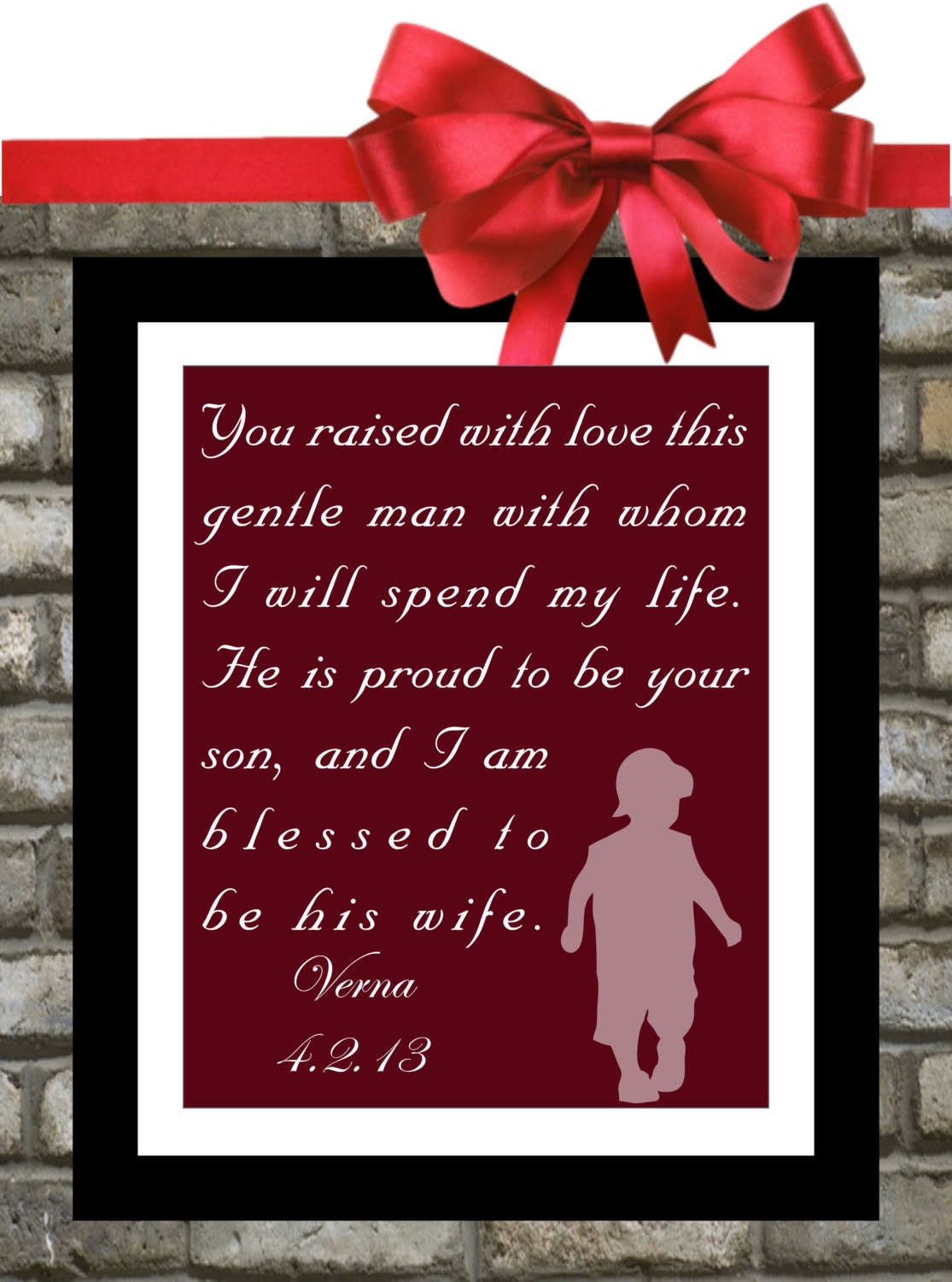 New In laws Parents Wedding Thank You Gift: Personalized For Parents