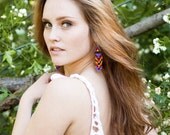 Spiritual Re-balance Earrings w/SS 925 Ear Hooks - Beaded Southwestern Earrings Boho Coachella Purple