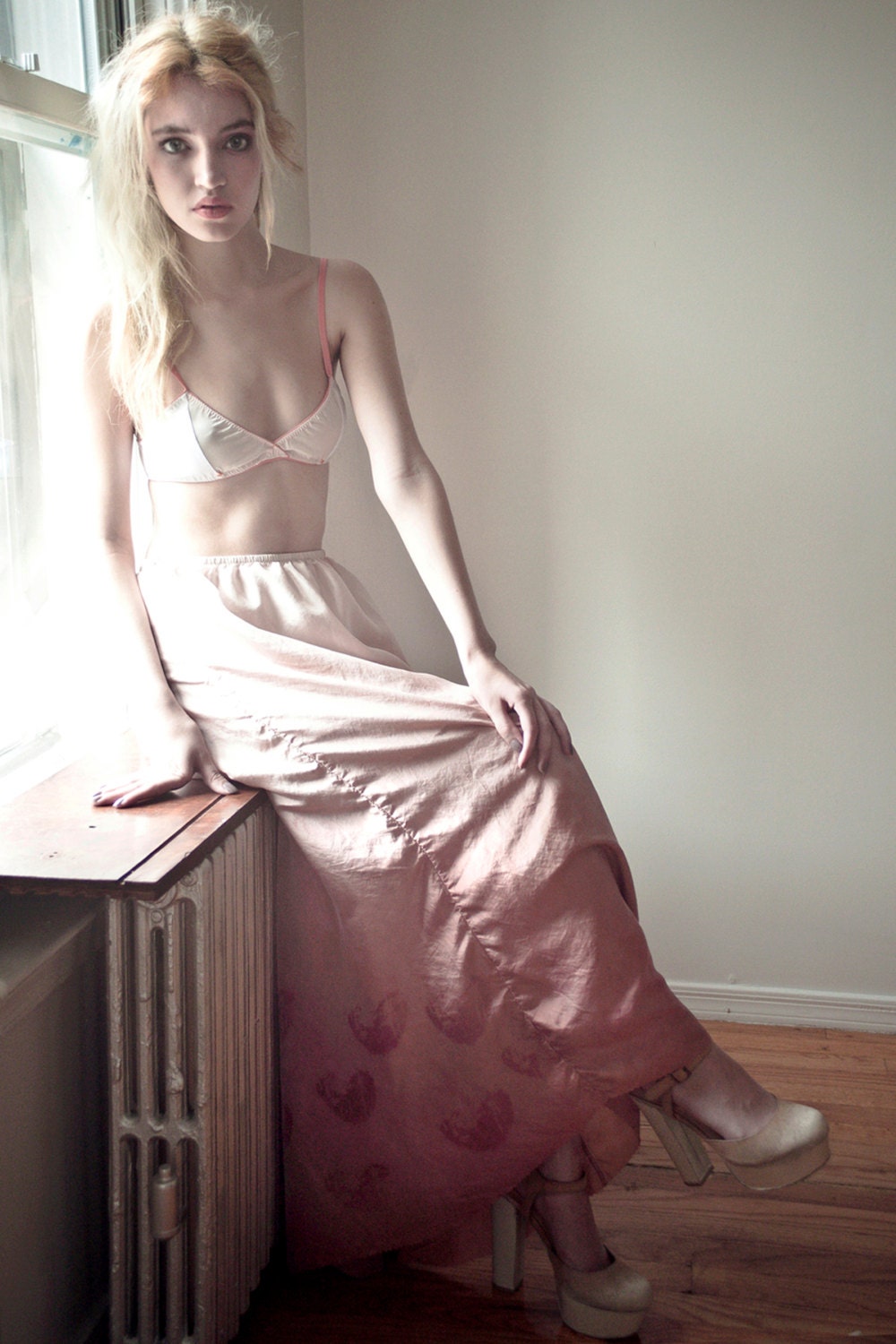 Sheer/ Opaque X Bralette - White/ Coral or Black