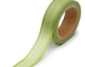 Green Horizontal Ribbon Stripe Japanese Washi Tape - Decorative Adhesive Tape - Scrapbooking Paper Craft Party Supplies Il_170x135