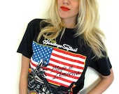 Vintage 1991 HARLEY Davidson Made in America Motorcycle Biker Shirt Women's