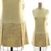 60s Mod Linen Go Go Girl Dress in Butter Yellow