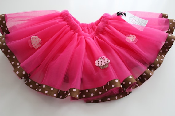 Chocolate and Raspberry Cupcake Birthday Tutu Dress Up Ballet Costume Party Fairy Skirt Il_570xn