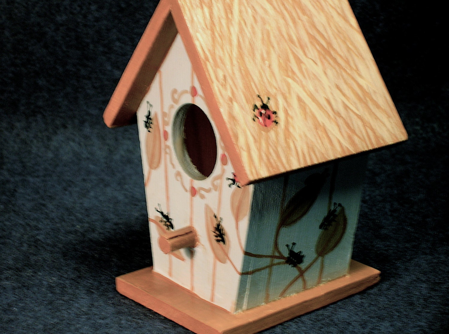  Small Wooden Birdhouse, Birdhouse With Insects, Small Birdhouse