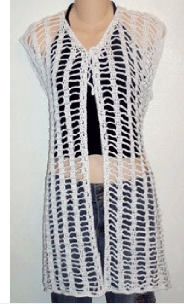 Long Butterfly Cardigan Vest Crochet Pattern pdf by ...