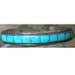Vintage Zuni Bracelet Row Inlay Sterling Turquoise 10 Stones TREASURY ITEM
