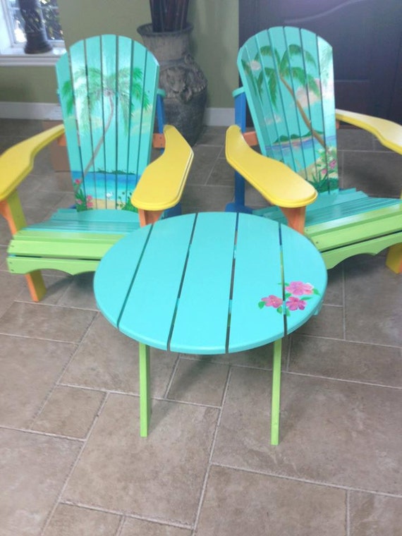 hand painted adirondack chairs