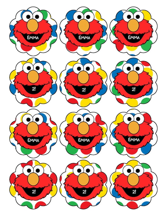 Printable Elmo Stickers | elmo sticker or cupcake topper printable by createphotocards4u Printable Elmo Stickers | elmo sticker or cupcake topper printable by createphotocards4u