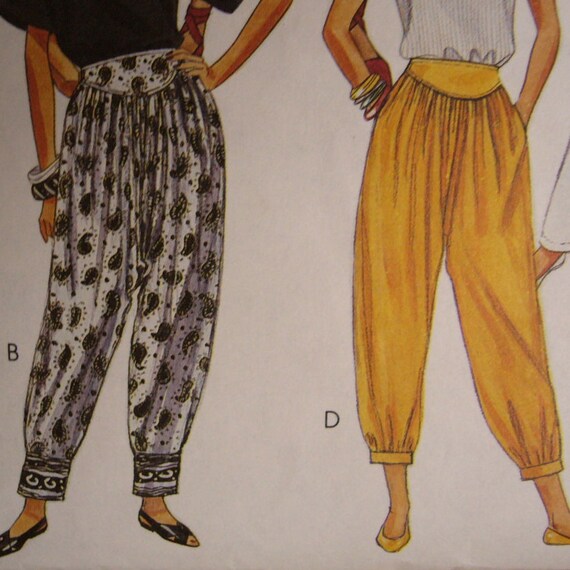 Sewing Pattern McCalls size small 10 12 HAREM pants by buythesea