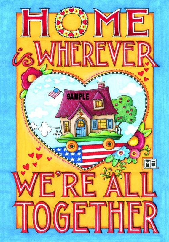 Items Similar To Mary Engelbreit Magnet By Very Merry Magnets Home Is Wherever Were All 