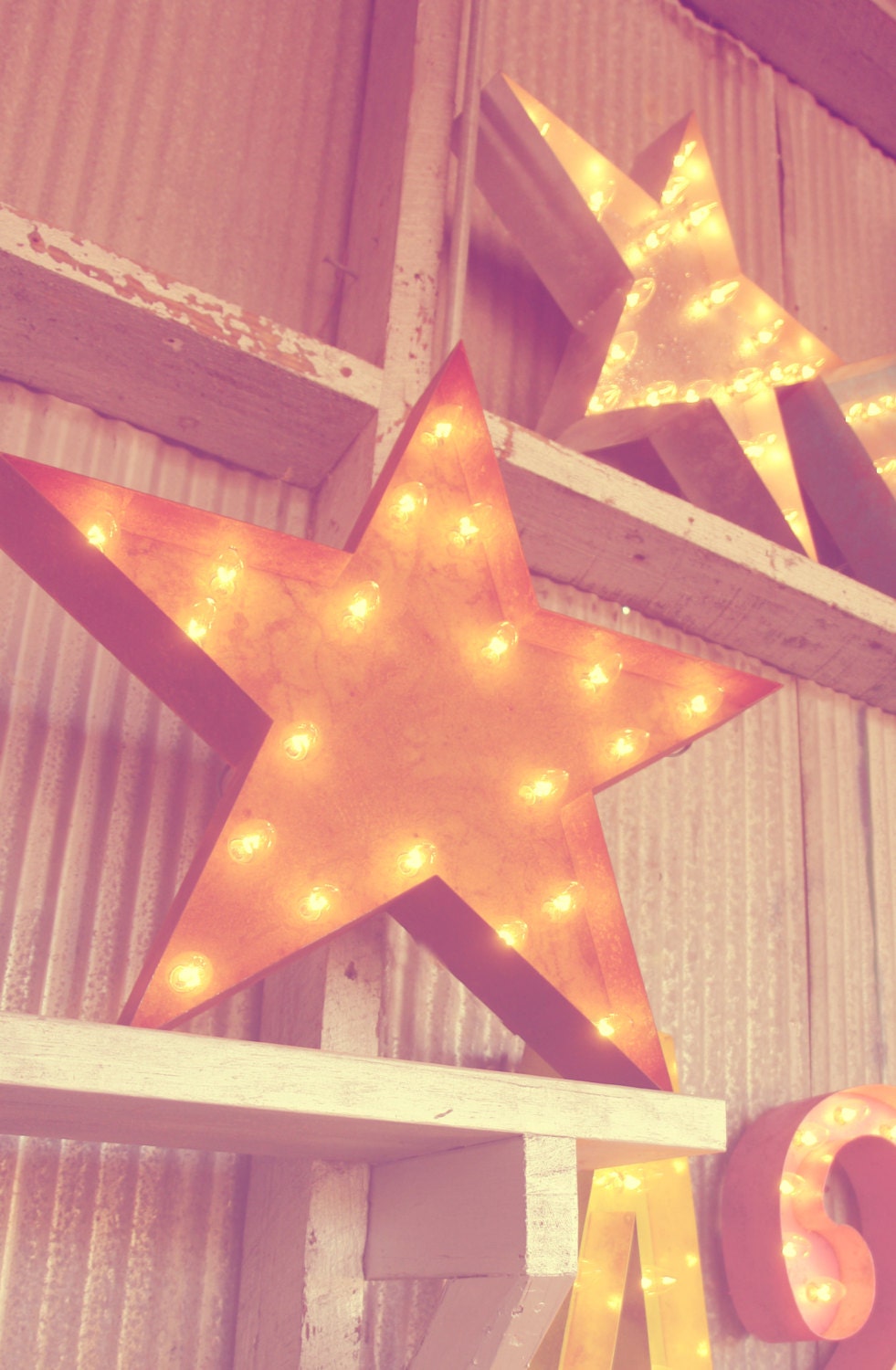 Vintage Marquee Lights - Ready to Ship - Star