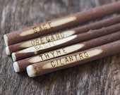 Outdoor Garden Markers - Plant Stakes for herbs and vegetables - Rustic Natural Wood Twig Branch - Set of 5 - thesittingtree