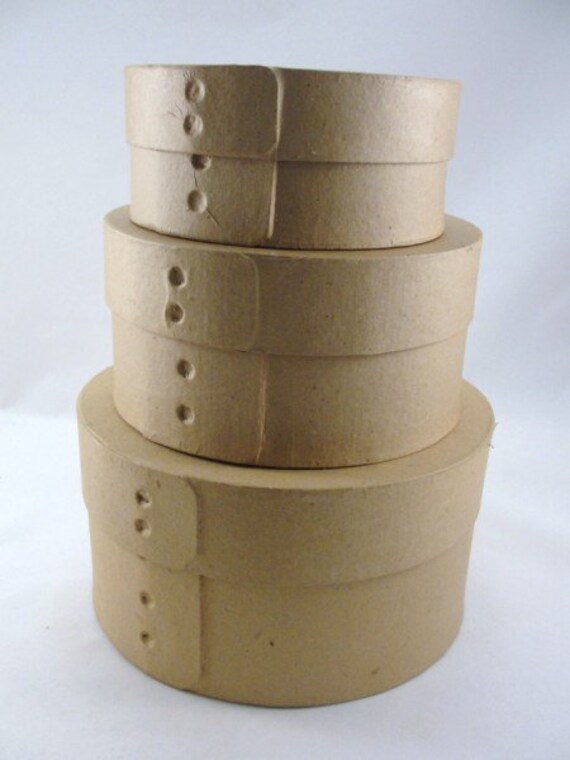 Paper Mache Shaker boxes stacking nested set by CraftSupplyHouse