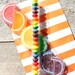 Orange Stripe Paper Favor Bags - MEDIUM Size Goodie Bags (18 Count)