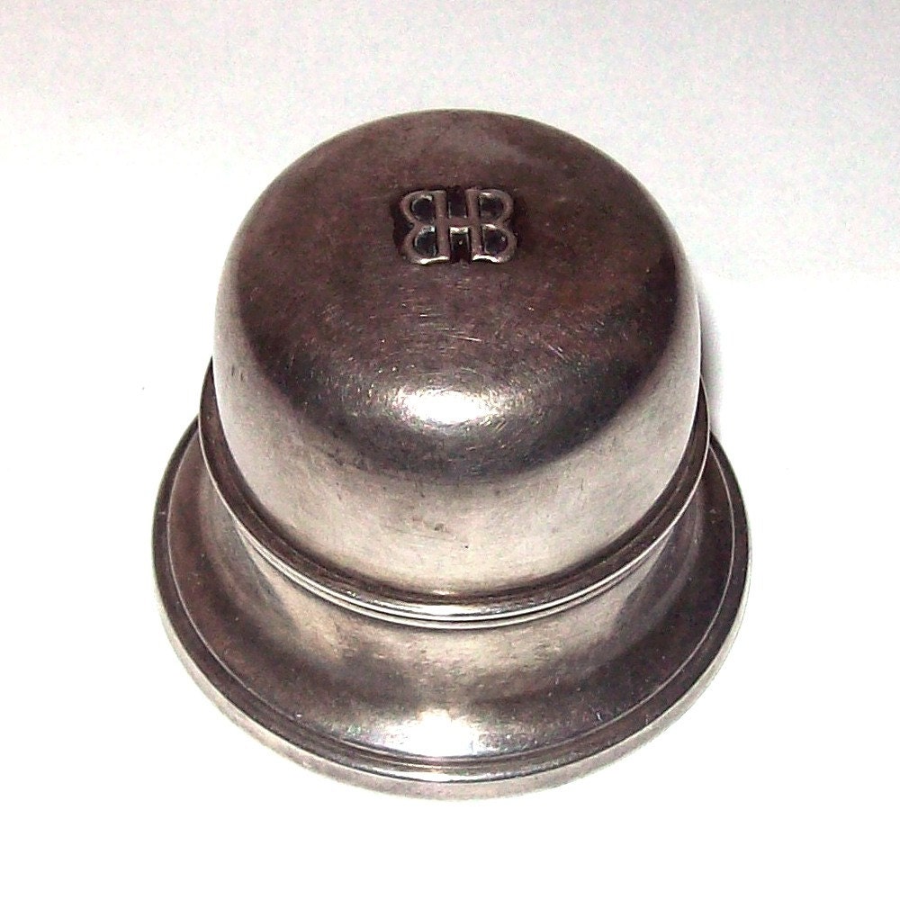 Sterling Silver Ring Box Birks Bell Top Double by greenlandturtle