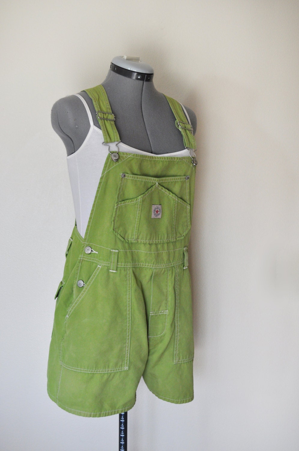 neon green overalls