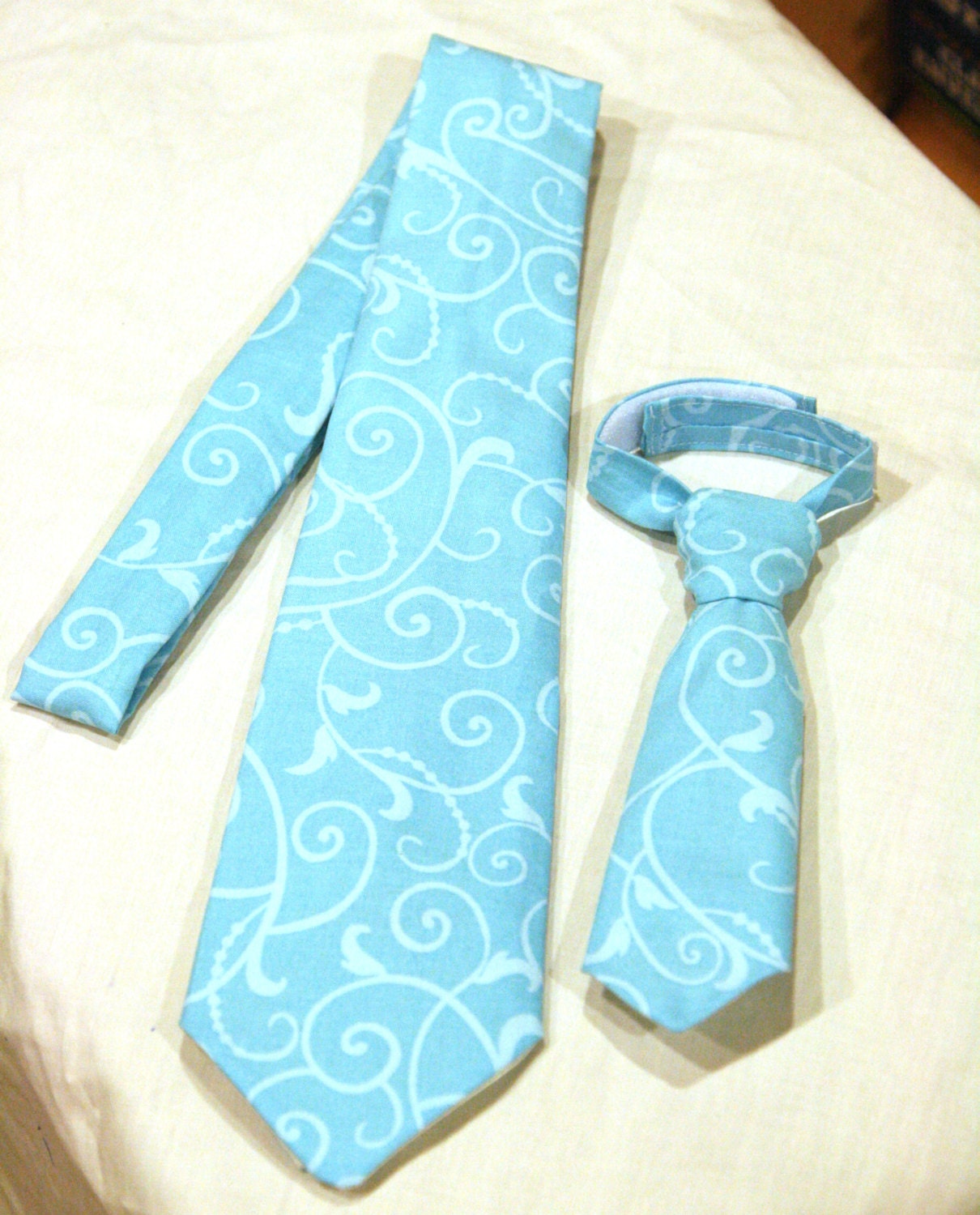 Father son tie set, neck tie or bow tie, Customize fabrics: MADE to ORDER Il_570xn