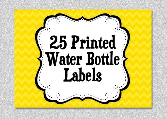 Water Bottle Labels, 25 Water Resistant Water Bottle Labels Any theme in my shop Il_570xn