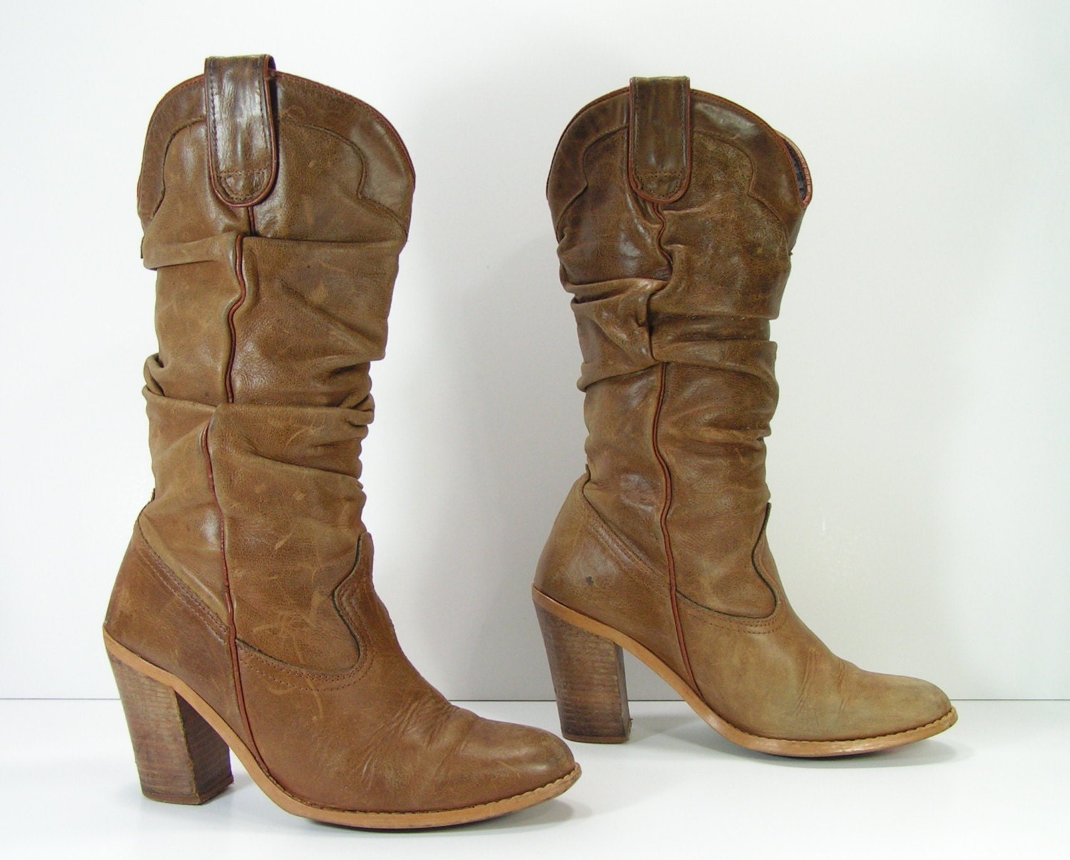 womens slouchy leather boots