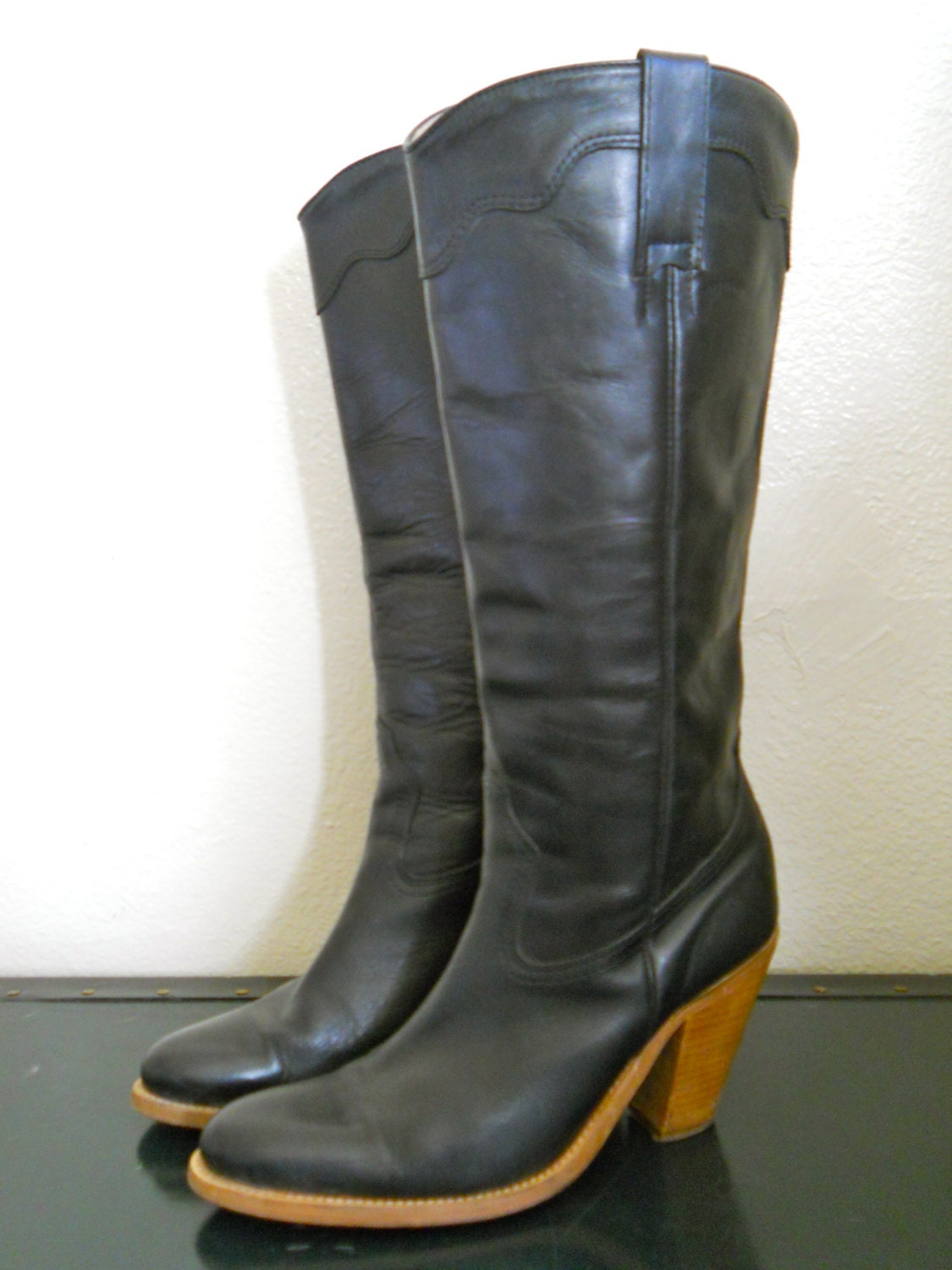 dark navy boots