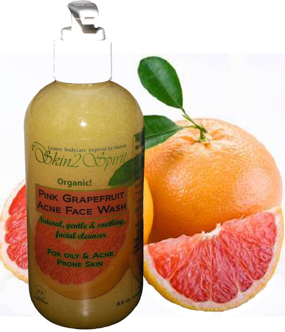 PINK GRAPEFRUIT Acne Face Wash Organic No SLS by Skin2Spirit