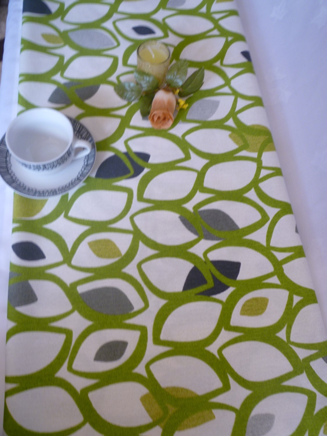 78  table Designer 6ft  Cotton  length Over long runner Runner table Lime Green for Table Modern 6ft (2mts