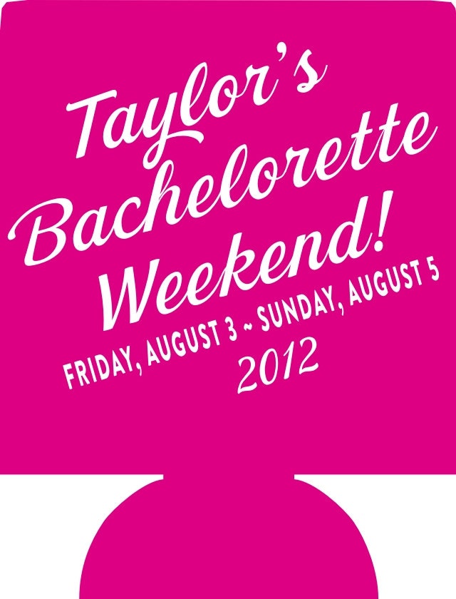 Personalized Bachelorette Koozies Design by odysseycustomdesigns