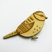 Wooden Bird Brooch