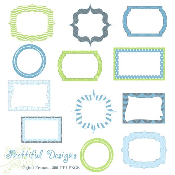 50% OFF SALE Digital Frames Clip Art Baby Boy Fathers Day Instant Download Commercial Use Jack (666) Il_570xn