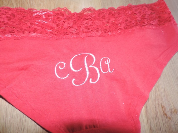 Monogrammed Embroidered Panties By Carrabelle On Etsy