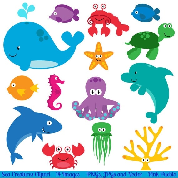 clipart pictures of sea animals - photo #19
