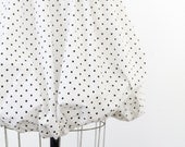 Vintage Black and White Polka Dot Dress / 1980s Contempo Casuals Dress