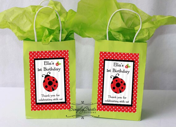 Ladybug Favor Tag DIGITAL FILE 4x6 Jpeg Digital File Personalized Il_570xn