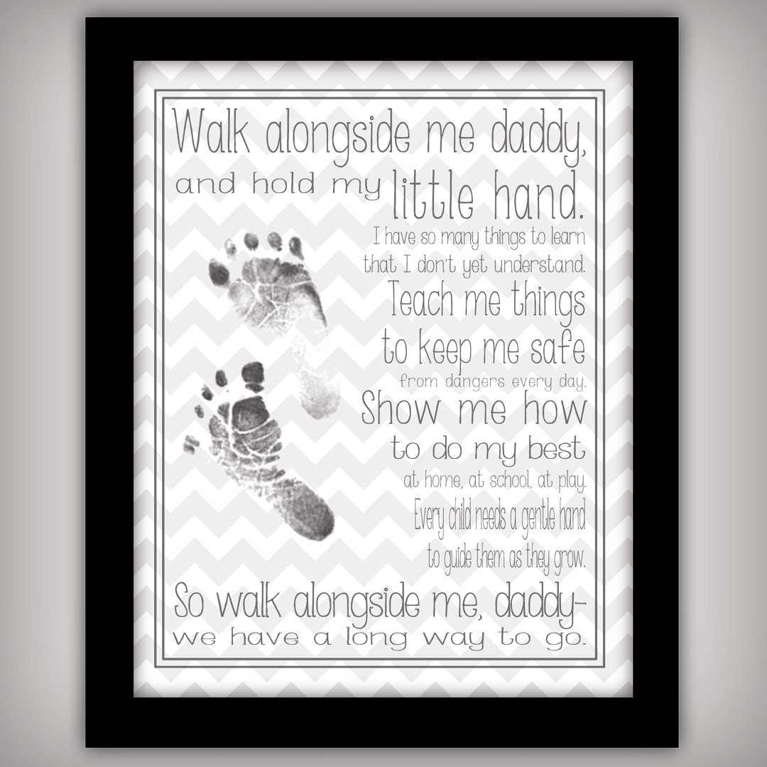 Walk with Me Daddy 8x10 Art Print Personalize with by buhbay