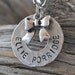 Dog Tag/Tags, Pet ID Tag, Dog Collar Tag, Personalized, Pet Charm, Keychain, Hand Stamped, Stainless Steel .... Beautiful Bow