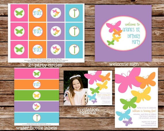 Printable Butterfly Birthday Party Package Il_570xn