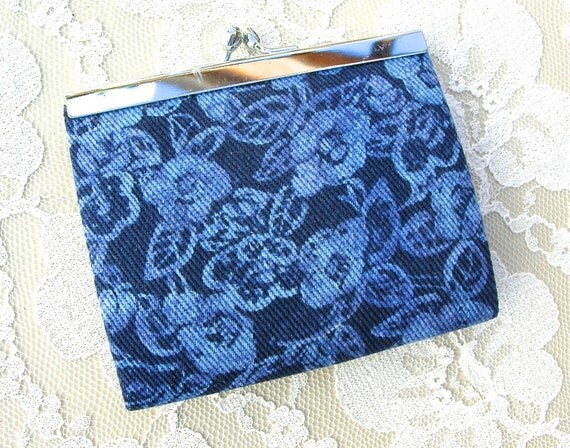 Japanese Indigo Change Purse from Kyoto by SandraDestash on Etsy