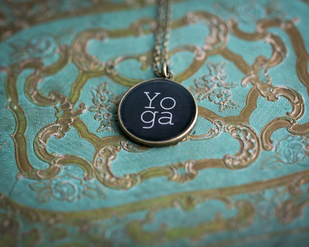 Yoga Necklace - Yoga Jewelry - Glossy Resin Charm - CabinCastle