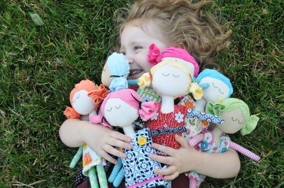 Cloth doll, baby to toddler, soft toy, hispanic, whimsical, colorful, minky, OOAK, by Swanky Janes, Limited Edition