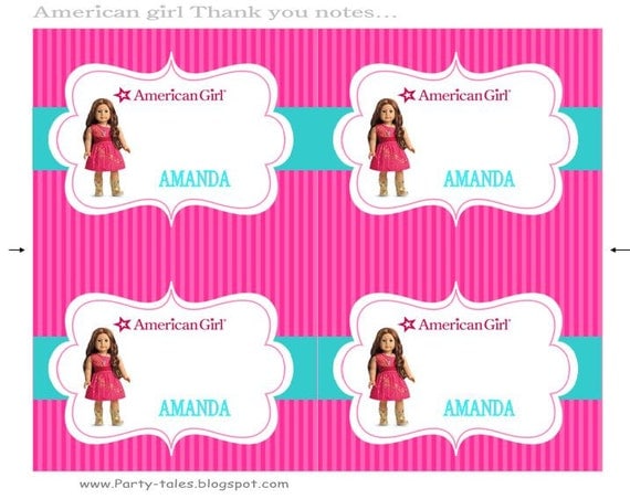 American Girl Doll Printable birthday party by ShopPartyTales