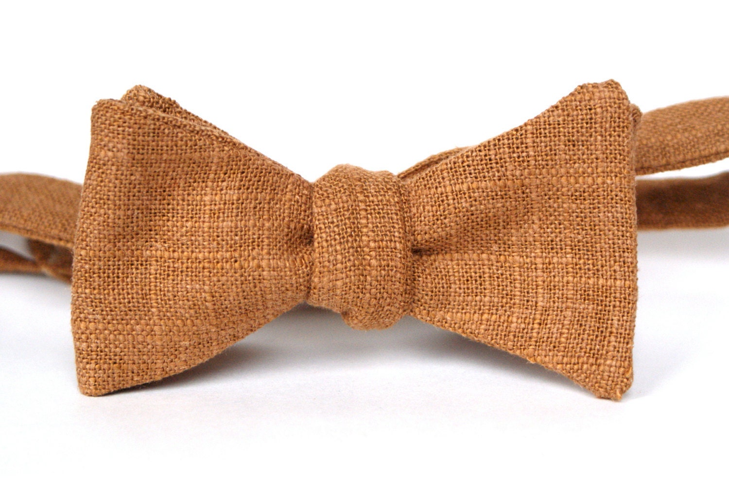 Faux Burlap Men's Bow Tie