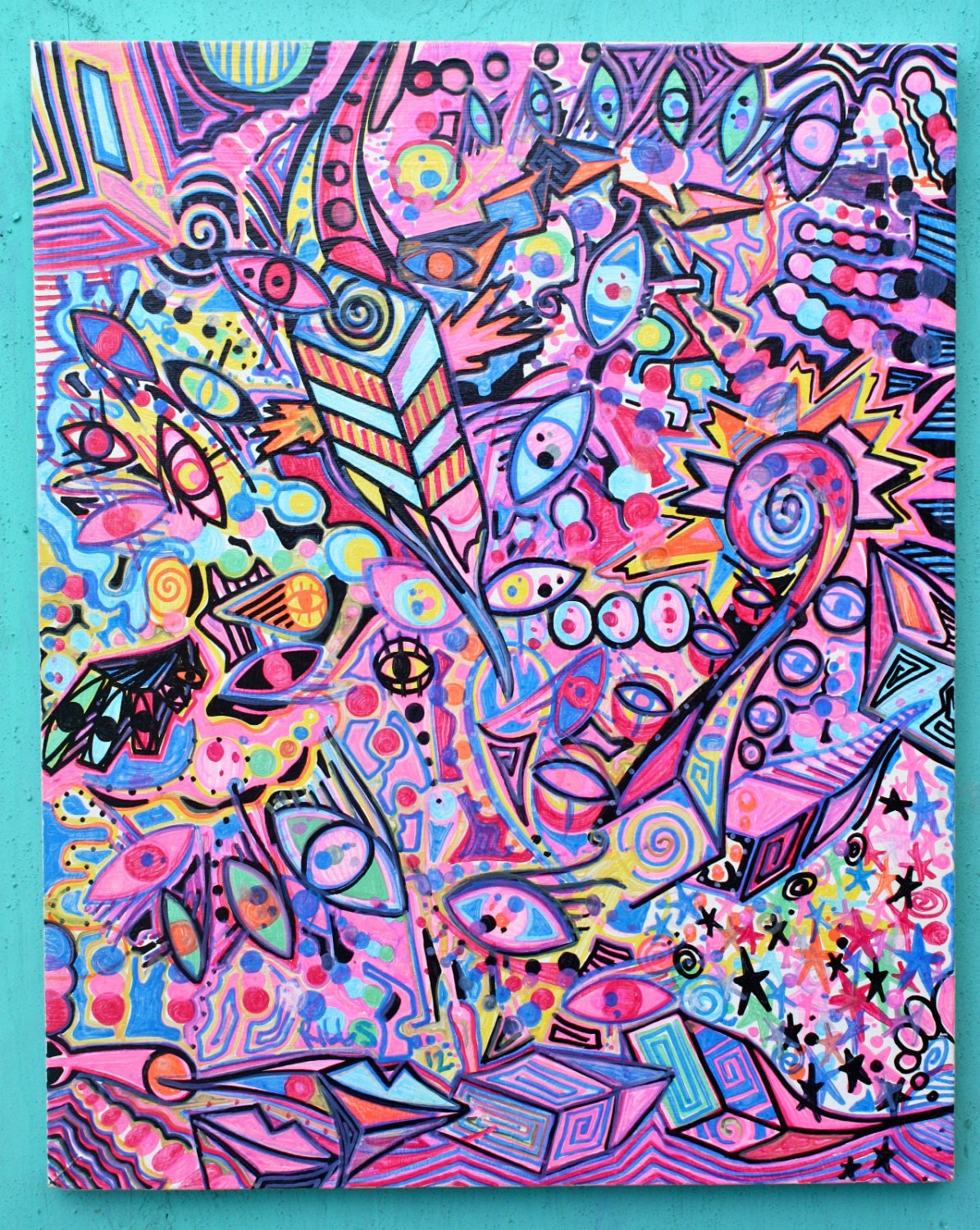 ABSTRACT contemporary spray paint markers by ChrisRiggsArtGallery