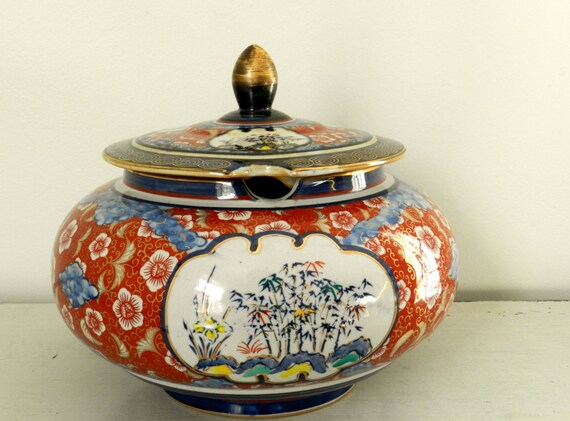 Vintage Imperial Imari Japan Large Soup Tureen by ModRendition