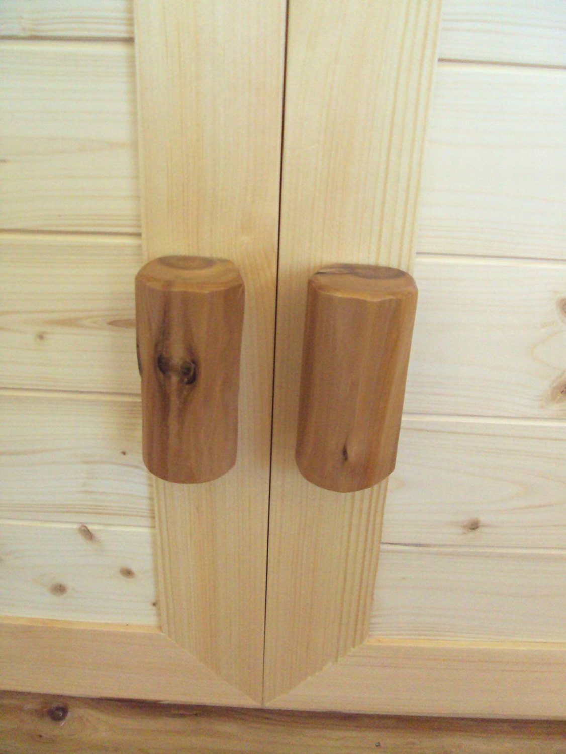 Rustic Log Door Handle Home Cabin Lodge by LogArtistry