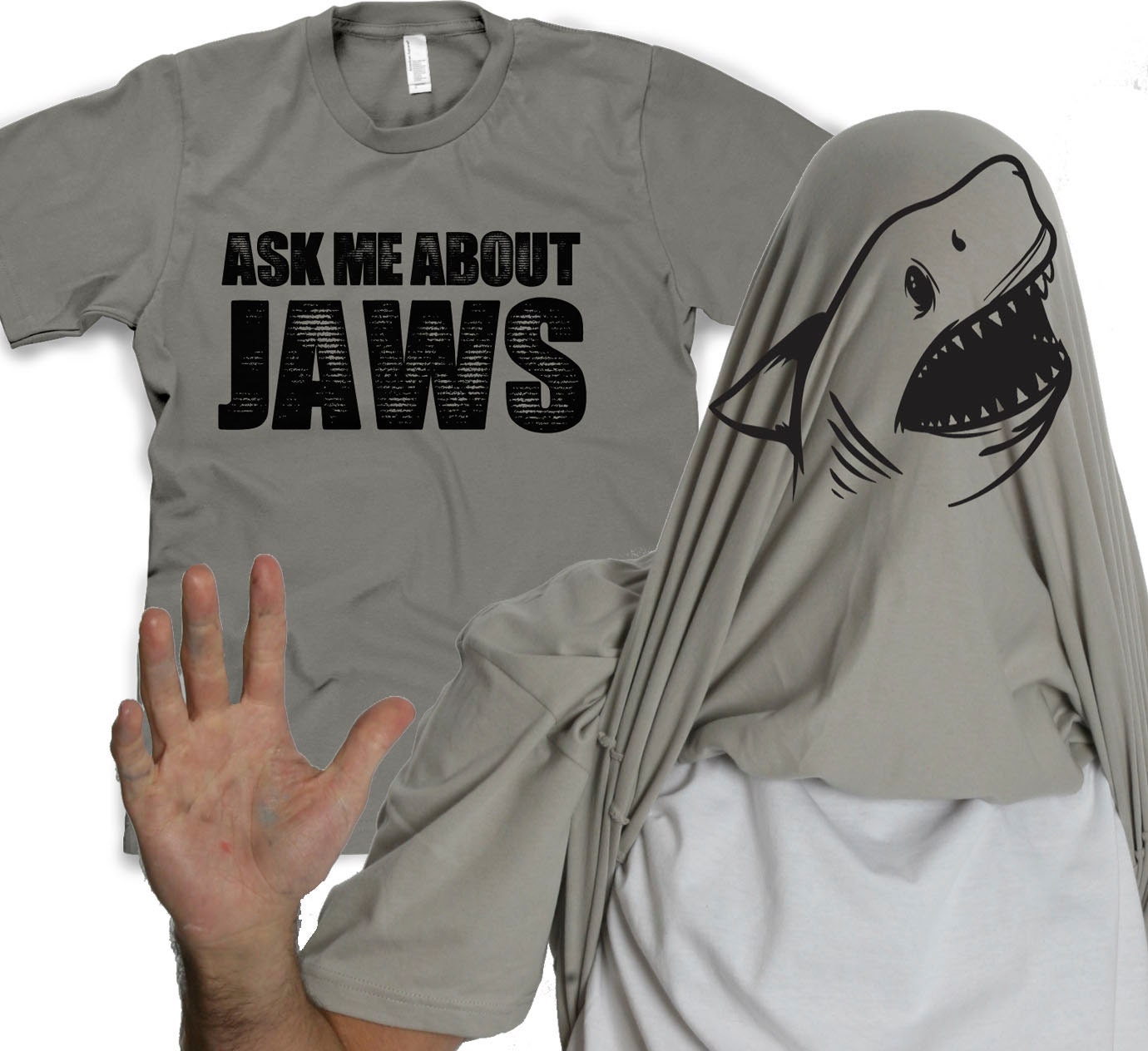 Ask me about Jaws shirt funny shark t shirt by CrazyDogTshirts