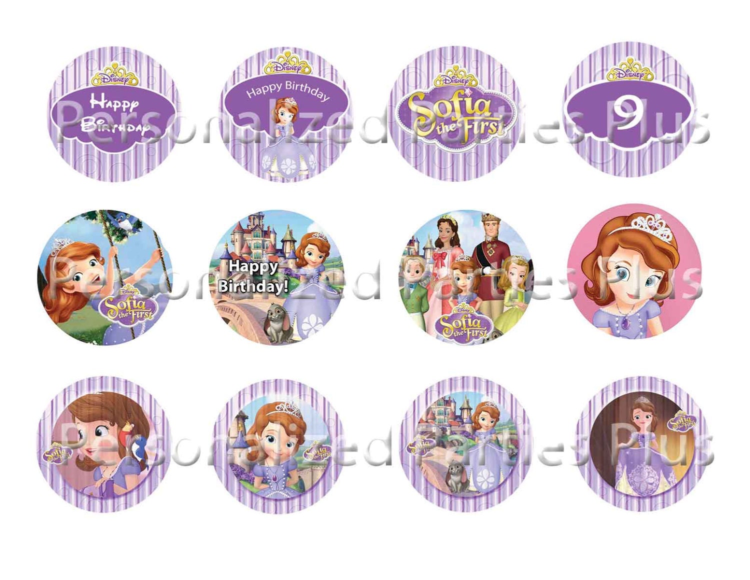Sofia the First Cupcake Toppers: DIY Printable Il_570xn