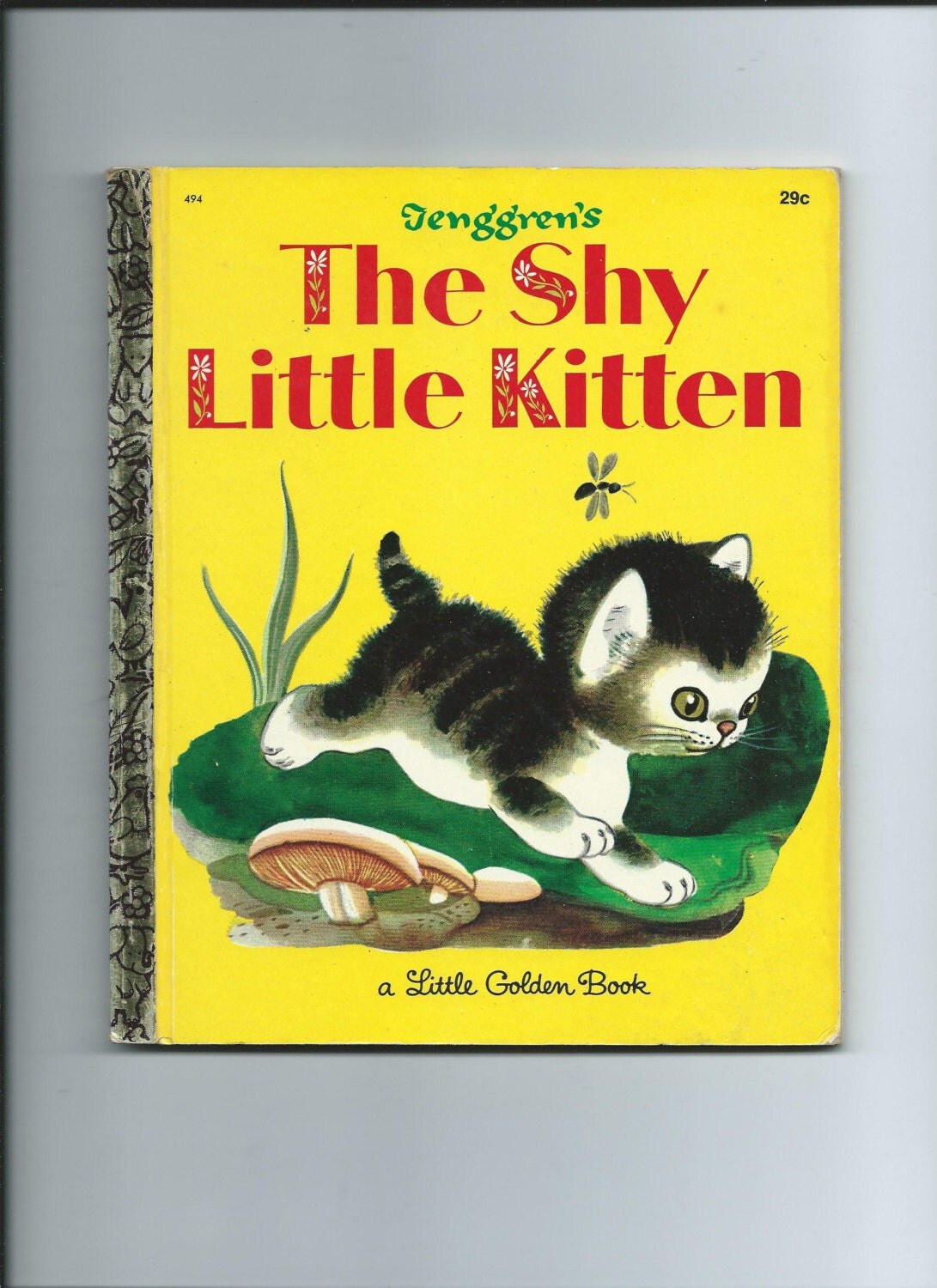 Vintage Little Golden Book The Shy Little Kitten 1946 "D" Ed. Tenggren