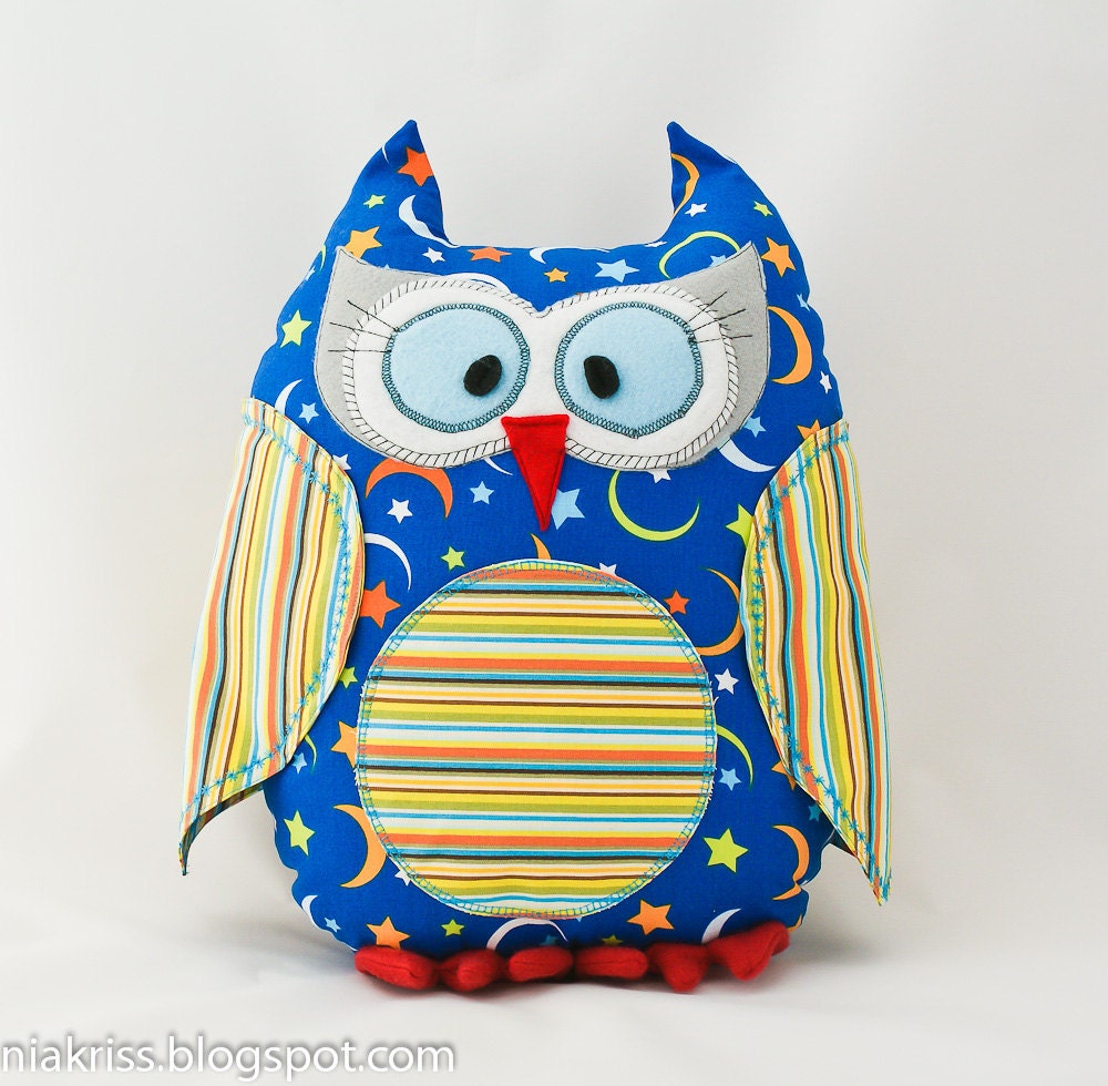 PDF Pattern for Owl Pillow by niakriss on Etsy